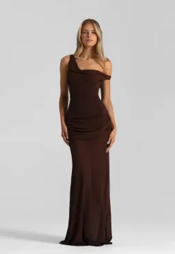 Natalie Rolt Cadence Gown in Espresso Brown Size 6 for rent on The Volte - image 2