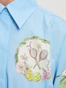 Alemais Anouk Shirtdress Size 14 Printed Cotton Long Sleeve Belted Midi for rent on The Volte - image 5