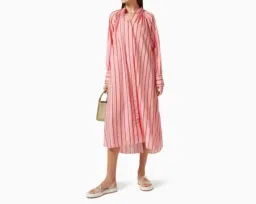 Oroton Candy Stripe Shirt Dress with pockets and belt Size 14 fits 16 for rent on The Volte - image 5