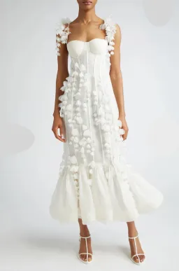 Zimmermann Botanica Petal Mermaid Gown Size 0 for rent on The Volte - image 4