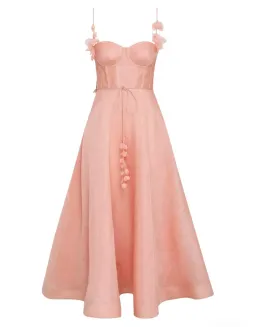 Zimmermann Wonderland Corset Midi in Dusty Pink Size 1 for rent on The Volte - image 5