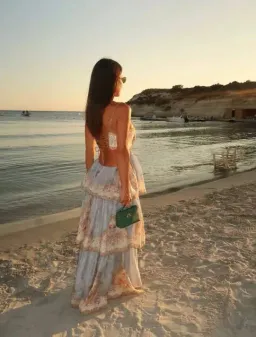 Zimmermann The Daylight Tiered Maxi Dress in Wallpaper Floral Denim size 3 au 14 for rent on The Volte - image 5