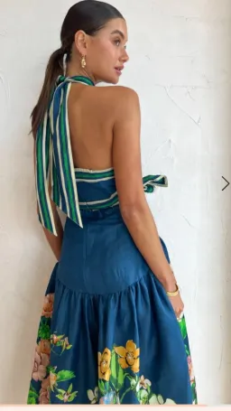 Alemais Lyla Halter Midi Dress s.8 Royal Blue for rent on The Volte - image 5