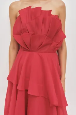 AJE SELESTIA GOWN IN SCARLET RED SIZE 12 for rent on The Volte - image 4