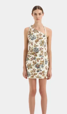 SIR THE LABEL ELEANORA ASYMMETRIC MINI DRESS FLORAL SIZE OP for rent on The Volte - image 1