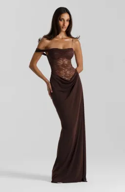 NATALIE ROLT - SLOANE DRESS - ESPRESSO for rent on The Volte - image 1