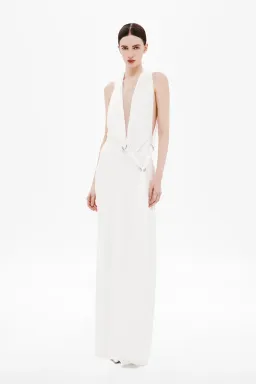Misha Harlow Satin Dress - White for rent on The Volte - image 1