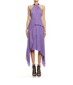 Willow Asymmetric Silk Crepe Dress Size 6 for rent on The Volte - image 1