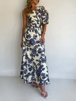By Nicola Island Maxi Dress size 8 Blue Paisley  for rent on The Volte - image 2