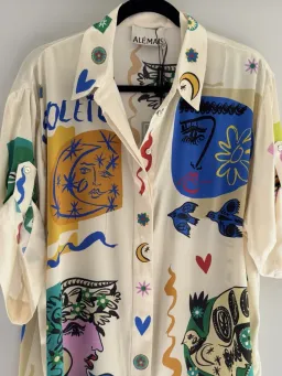 Alemais Soleil Silk Shirt Size 12 for rent on The Volte - image 8