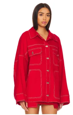 BY.DYLN Cooper Jacket & Cyrus Jeans Red Size 8 for rent on The Volte - image 5