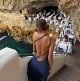 Arcina Ori Monique Gown Navy size 6 for rent on The Volte - image 2