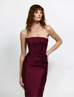 Effie Kats - Indira Gown - Wine - Size S (8) for rent on The Volte - image 3