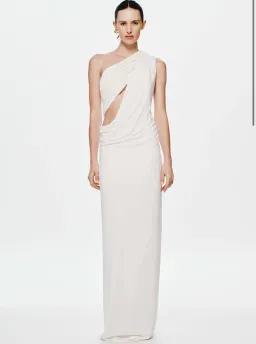 THE SOLSTICE CUPRO MAXI DRESS IN IVORY - S for rent on The Volte - image 2