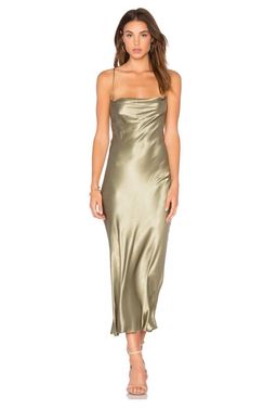 Bec & Bridge Amazonite Olive Midi Dress Size 10 for rent on The Volte - image 1