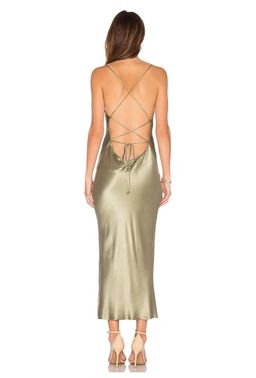 Bec & Bridge Amazonite Olive Midi Dress Size 10 for rent on The Volte - image 3