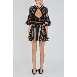 Acler Archer Mini Dress Bronze Stripe Size 6 for rent on The Volte - image 4