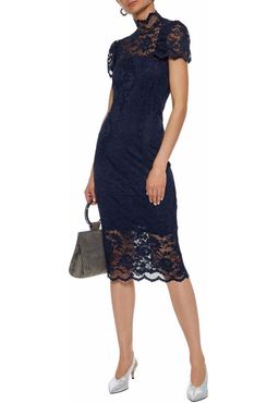 Ganni Flynn Stretch-Lace Turtleneck Dress size 6 for rent on The Volte - image 3