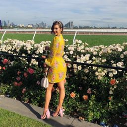 Zimmermann Zinnia Bow Cut Out Short Dress in Golden Floral Size 8 for rent on The Volte - image 2