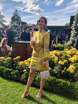 Zimmermann Zinnia Bow Cut Out Short Dress in Golden Floral Size 8 for rent on The Volte - image 1