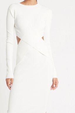 Sir The Label Celena Draped Midi Dress White | AU 8 for rent on The Volte - image 2