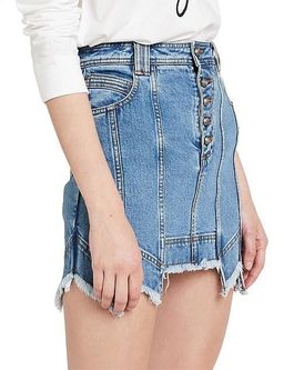 Aje Crawford Denim Mini Skirt Blue Classic Wash Size 8 for rent on The Volte - image 4