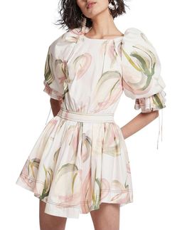 Aje Imprint Mini Dress Print Size 10 for rent on The Volte - image 1