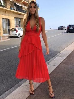 Talulah Sugar and spice red hot midi dress size 10 for rent on The Volte - image 1