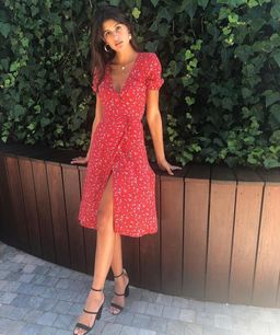 Kookai Zariah Dress Red Size 6 for rent on The Volte - image 4