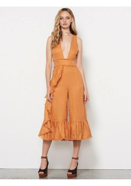 Stevie May Roosevelt Jumpsuit - Caramel for rent on The Volte - image 1