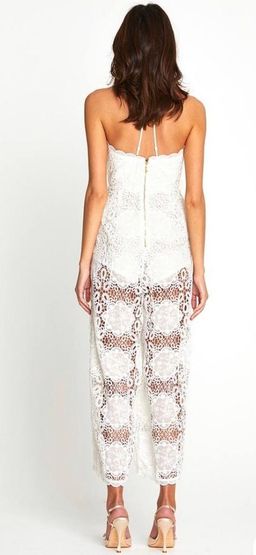 Alice McCall Diamond Veins Jumpsuit in Porcelain in Size 6 for rent on The Volte - image 1