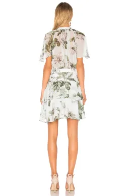 Lover Water Colour Flutter Mini Dress Print Size 8 for rent on The Volte - image 3