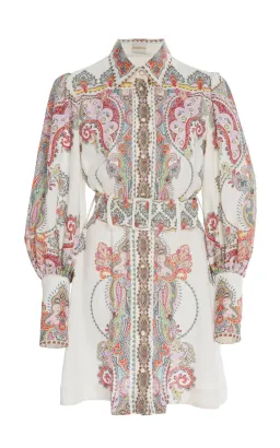Zimmermann Ninety Six Shirt Dress Print Size 8 for rent on The Volte - image 3