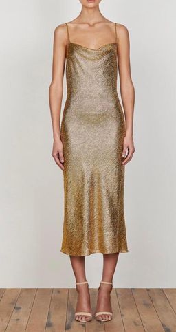 Cleo Bias Cowl Midi Dress for rent on The Volte - image 2