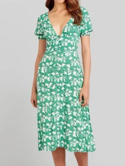 Kookai Fanfare Midi Dress Print Size 12 for rent on The Volte - image 1