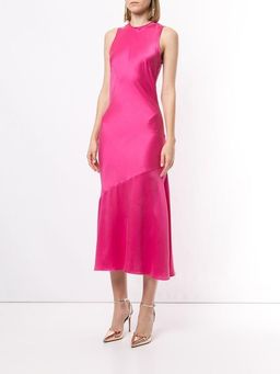 Rebecca Vallance Sophia Silk Midi Dress Pink Size 6 for rent on The Volte - image 1