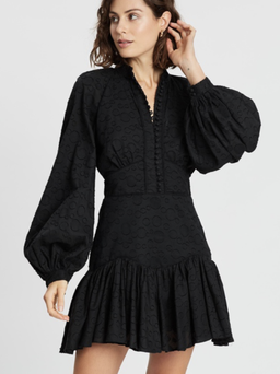 Acler Bastia Mini Dress Black Size 6 for rent on The Volte - image 2