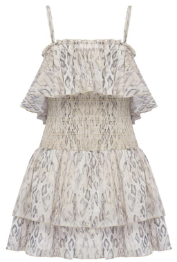 Aje Esme Smocked Mini Dress White Size 6 for rent on The Volte - image 4