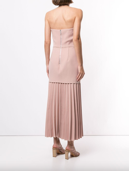 Dion Lee Linear Crepe Pleated Midi Dress Pink Size 6 for rent on The Volte - image 2