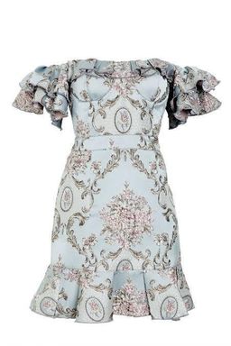 We Are Kindred Mollie Off Shoulder Mini Dress Print Size AU 10 / M for rent on The Volte - image 3