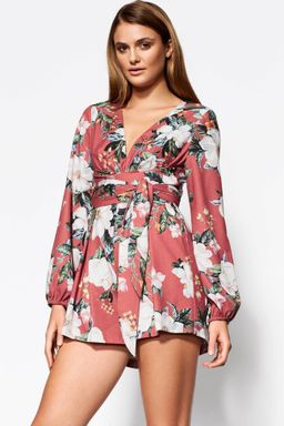 Sheike Florence Orange Floral Jumpsuit Playsuit Size 8 for rent on The Volte - image 2