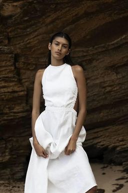 Sir The Label Alena Maxi Dress Ivory Size AU 10 for rent on The Volte - image 3