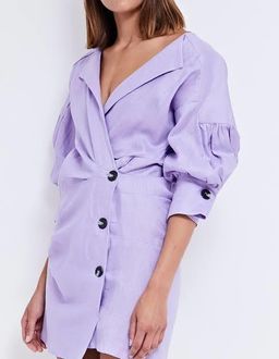 Pfeiffer Seeka Linen Twist Dress Purple Size 10  for rent on The Volte - image 1