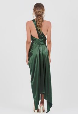 One fell swoop philly dress in silk jungle green/size 6 for rent on The Volte - image 2