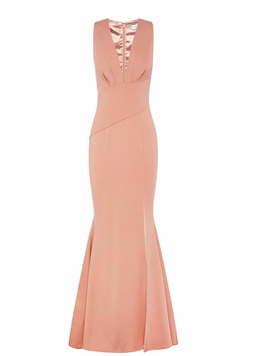Sheike soft peach pink Maxi Dress Size 10 for rent on The Volte - image 3