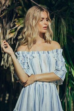 Steele Panama Off Shoulder Dress size 8 for rent on The Volte - image 4