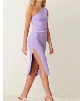 Bec & Bridge Gemma Asym Midi Dress Purple Size 8 for rent on The Volte - image 1