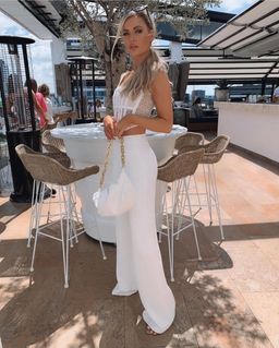 Dion Lee Corded Lace Corset and Bianca And Brigett Ella Pant Set white Size 14 for rent on The Volte - image 2