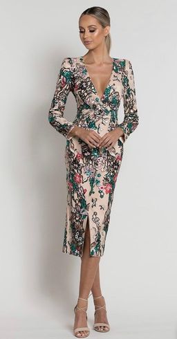 Kali Wrap Multi-Lace Midi for rent on The Volte - image 1