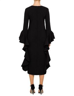 Ellery Reuben Frill Sleeve Dress Black Size 8 for rent on The Volte - image 6